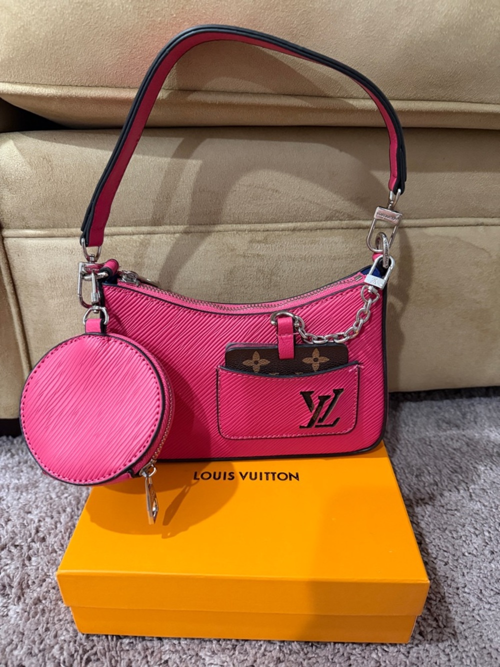 LV pink small shoulder bag